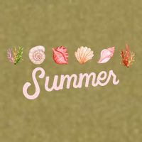 Summer Seashell Tropical Garment-Dyed Women's Muscle Tee