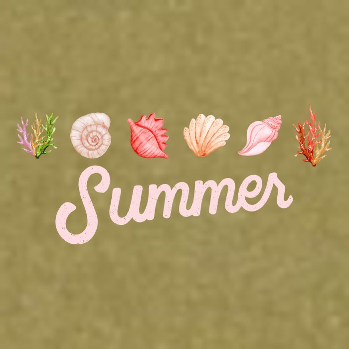 Summer Seashell Tropical Garment-Dyed Women's Muscle Tee