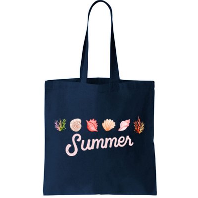 Summer Seashell Tropical Tote Bag