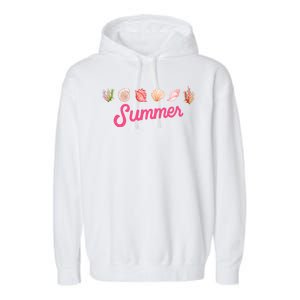 Summer Seashell Tropical Garment-Dyed Fleece Hoodie