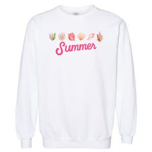 Summer Seashell Tropical Garment-Dyed Sweatshirt