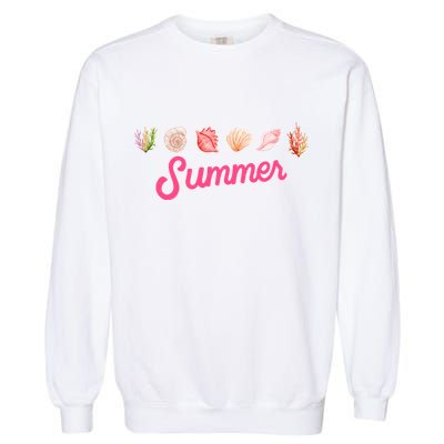 Summer Seashell Tropical Garment-Dyed Sweatshirt