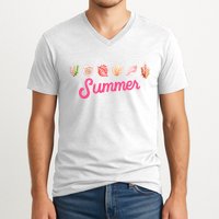Summer Seashell Tropical V-Neck T-Shirt