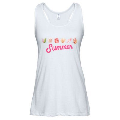 Summer Seashell Tropical Ladies Essential Flowy Tank