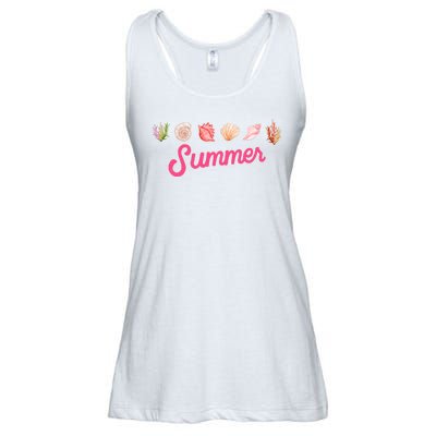 Summer Seashell Tropical Ladies Essential Flowy Tank