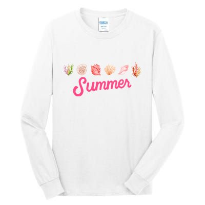Summer Seashell Tropical Tall Long Sleeve T-Shirt