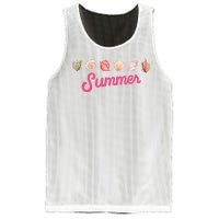 Summer Seashell Tropical Mesh Reversible Basketball Jersey Tank