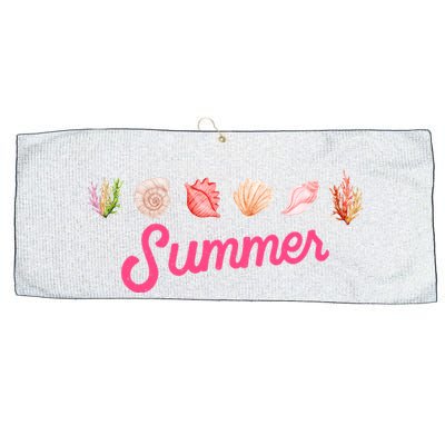 Summer Seashell Tropical Large Microfiber Waffle Golf Towel