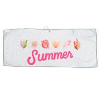 Summer Seashell Tropical Large Microfiber Waffle Golf Towel