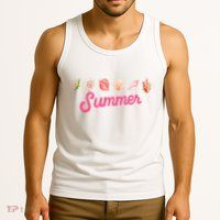 Summer Seashell Tropical Tank Top