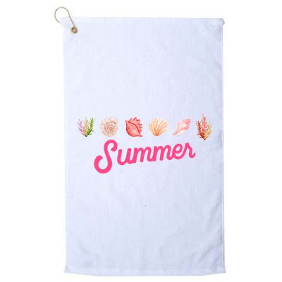 Summer Seashell Tropical Golf Towel