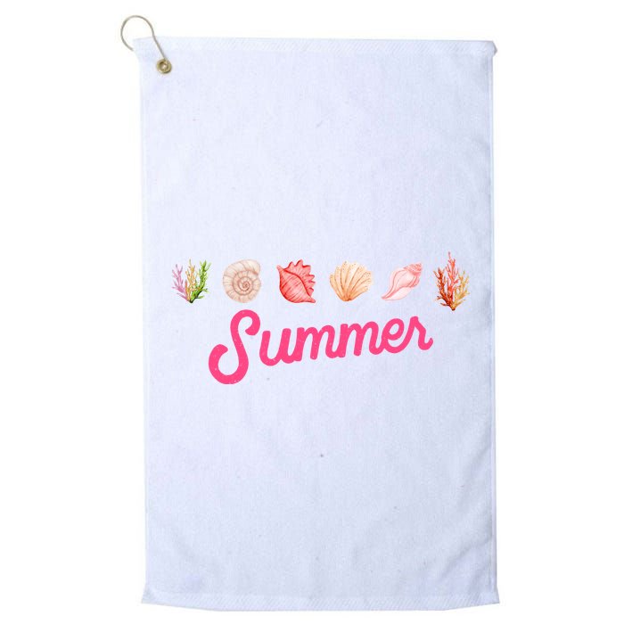 Summer Seashell Tropical Golf Towel