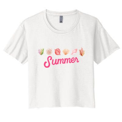 Summer Seashell Tropical Crop Top