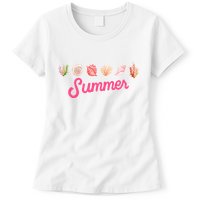 Summer Seashell Tropical Womens T-Shirt