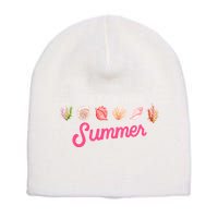 Summer Seashell Tropical Short Acrylic Beanie