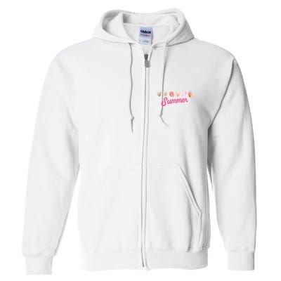 Summer Seashell Tropical Full Zip Hoodie