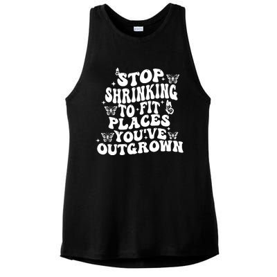 Stop Shrinking To Fit Places Youve Outgrown Ladies PosiCharge Tri-Blend Wicking Tank