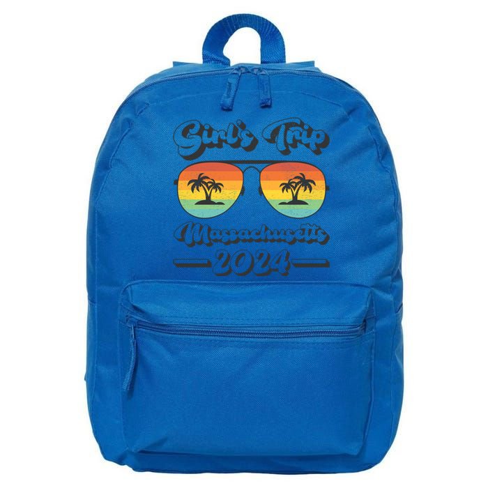 Summer Sunglasses Trip 2024 Massachusetts Beach Gift 16 in Basic Backpack