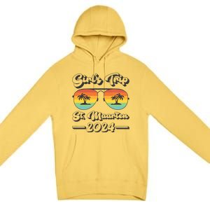 Summer Sunglasses Trip 2024 St Maarten Beach Gift Premium Pullover Hoodie