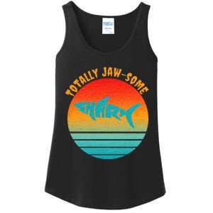 Shark Sunset Totally Jaw Some Awesome Beach Love Ocean Life Ladies Essential Tank