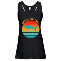 Shark Sunset Totally Jaw Some Awesome Beach Love Ocean Life Ladies Essential Flowy Tank