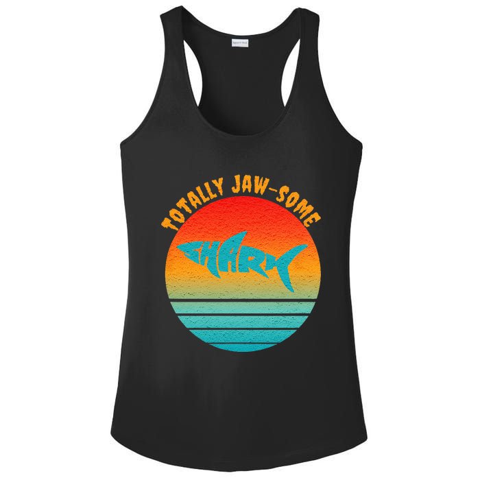 Shark Sunset Totally Jaw Some Awesome Beach Love Ocean Life Ladies PosiCharge Competitor Racerback Tank