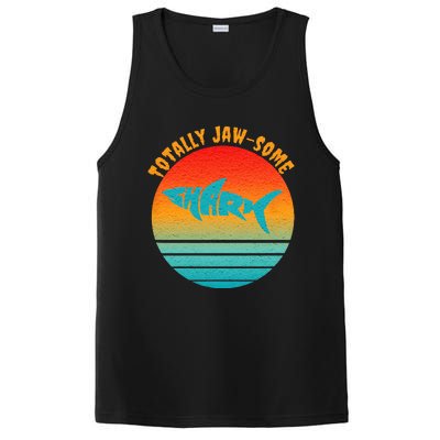 Shark Sunset Totally Jaw Some Awesome Beach Love Ocean Life PosiCharge Competitor Tank