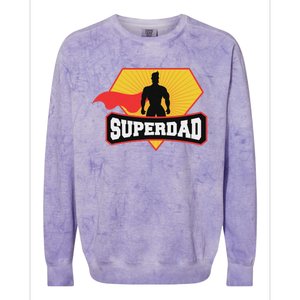 Superdad Superhero Themed For Fathers Day Colorblast Crewneck Sweatshirt