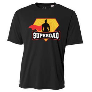 Superdad Superhero Themed For Fathers Day Cooling Performance Crew T-Shirt