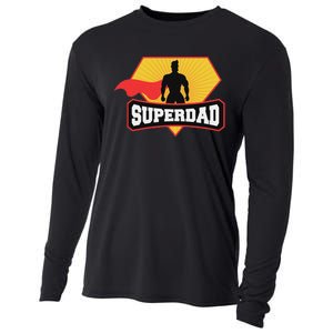 Superdad Superhero Themed For Fathers Day Cooling Performance Long Sleeve Crew