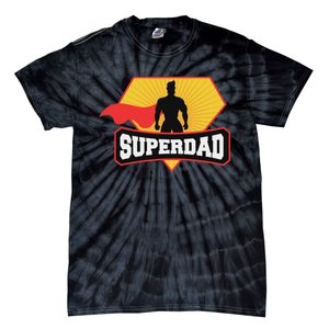 Superdad Superhero Themed For Fathers Day Tie-Dye T-Shirt