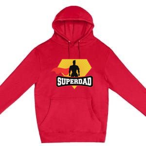 Superdad Superhero Themed For Fathers Day Premium Pullover Hoodie