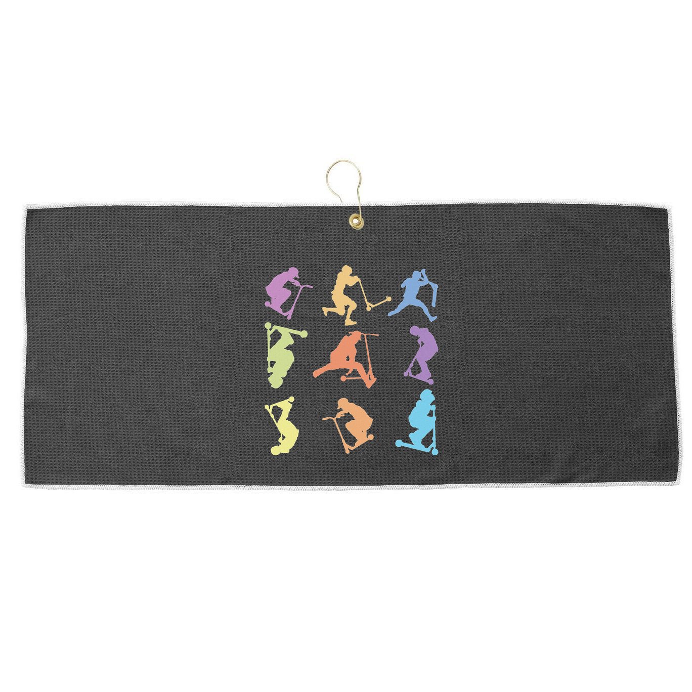Stunt Scooter Tricks Large Microfiber Waffle Golf Towel