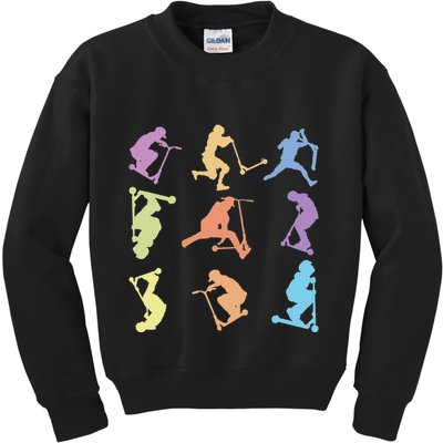 Stunt Scooter Tricks Kids Sweatshirt