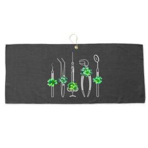 Sickle Scaler Tweezer Mouth Mirror Dentist St Patrick's Day Meaningful Gift Large Microfiber Waffle Golf Towel