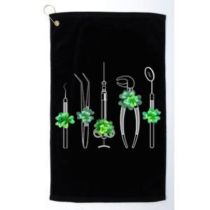 Sickle Scaler Tweezer Mouth Mirror Dentist St Patrick's Day Meaningful Gift Platinum Collection Golf Towel