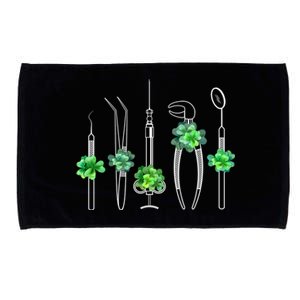 Sickle Scaler Tweezer Mouth Mirror Dentist St Patrick's Day Meaningful Gift Microfiber Hand Towel