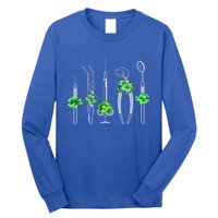 Sickle Scaler Tweezer Mouth Mirror Dentist St Patrick's Day Meaningful Gift Long Sleeve Shirt