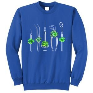 Sickle Scaler Tweezer Mouth Mirror Dentist St Patrick's Day Meaningful Gift Sweatshirt