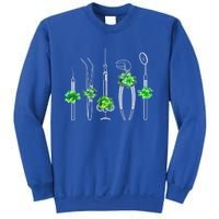 Sickle Scaler Tweezer Mouth Mirror Dentist St Patrick's Day Meaningful Gift Sweatshirt