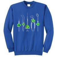 Sickle Scaler Tweezer Mouth Mirror Dentist St Patrick's Day Meaningful Gift Tall Sweatshirt