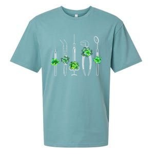 Sickle Scaler Tweezer Mouth Mirror Dentist St Patrick's Day Meaningful Gift Sueded Cloud Jersey T-Shirt