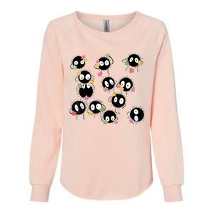 Sootballs Susuwatari The Soot Sprites For Anime Lovers Womens California Wash Sweatshirt