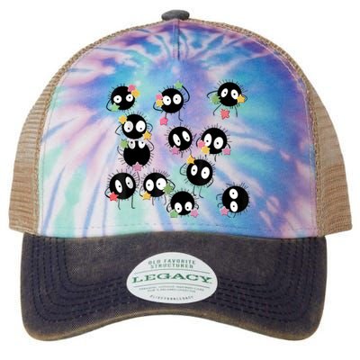 Sootballs Susuwatari The Soot Sprites For Anime Lovers Legacy Tie Dye Trucker Hat