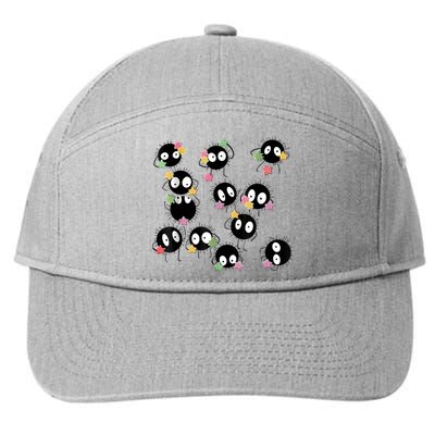 Sootballs Susuwatari The Soot Sprites For Anime Lovers 7-Panel Snapback Hat