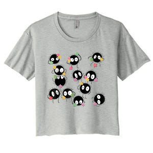 Sootballs Susuwatari The Soot Sprites For Anime Lovers Women's Crop Top Tee