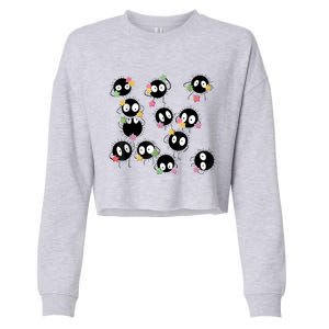 Sootballs Susuwatari The Soot Sprites For Anime Lovers Cropped Pullover Crew