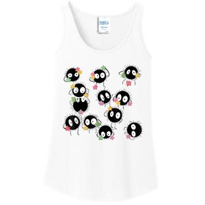 Sootballs Susuwatari The Soot Sprites For Anime Lovers Ladies Essential Tank