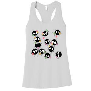 Sootballs Susuwatari The Soot Sprites For Anime Lovers Women's Racerback Tank