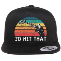 Skeet Shooting Trap Sporting Clay Target I'd Hit That Flat Bill Trucker Hat